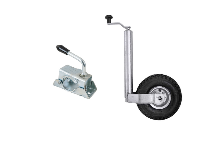 Опорне колесо з затискачем KNOTT TK48+LB48 150 кг 48 мм 500-720 мм