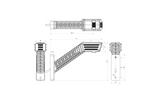 WAŚ 2552P W297.5.1 Правий габаритний ліхтар SPOT LED на довгому кронштейні
