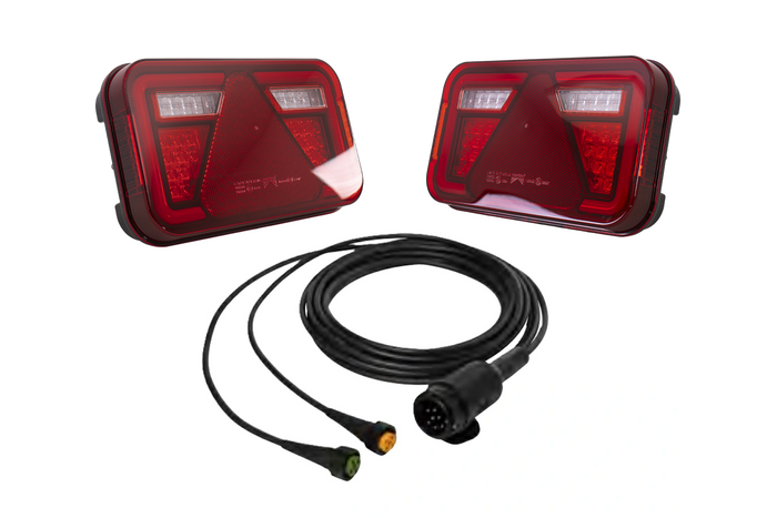 Задні світлодіодні ліхтарі ASPÖCK MULTILED IV + джгут проводів ASPÖCK 5 м 13-контактний