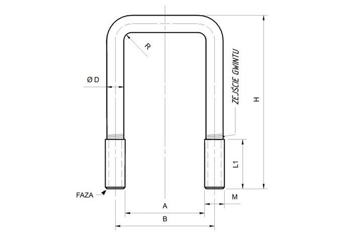 Затискач квадратний DROMET тип C M6 35/65 (1")